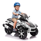 12V Dual Motor Kids Electric Ride-On Car – Up to 4 MPH, Music & Colorful Lights, 66 lbs Capacity, Outdoor 3-Wheels Battery Powered Vehicle Toy Tricycle for Boys & Girls Ages 3-6