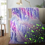 Unicorn Glow in The Dark Blanket, Unicorn Blanket for Girls/Kids, Unicorns Gifts for Girls Age 3-12, Toddler Blanket for Kids, S