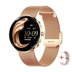MEVADEN 8.5mm Utra-thin Stainless Steel Smartwatch 1.43 inch AMOLED Screen Women Bluetooth Call Health Monitor Sport Smart Watch