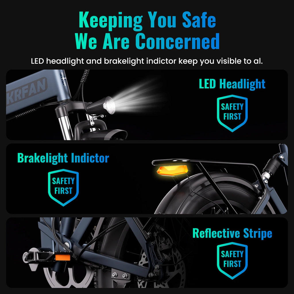 MX-21 Foldable Adult Electric Bike 1000W Motor Removable 48V 15Ah Large Battery 20 All-Terrain Fat Tire E-bike