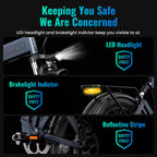 MX-21 Foldable Adult Electric Bike 1000W Motor Removable 48V 15Ah Large Battery 20 All-Terrain Fat Tire E-bike