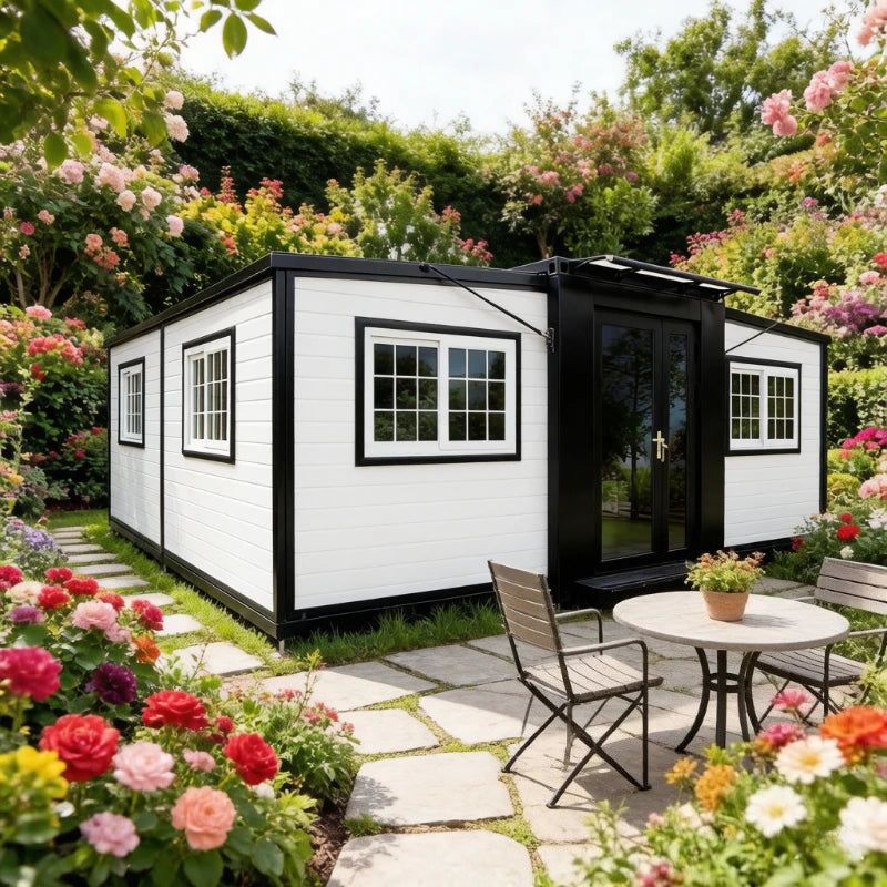 20ft 40ft Prefab Mobile House Luxury Tiny Home Expandable Container Houses 2 3 Bedroom Wooden Prefabricated House Garden Rooms