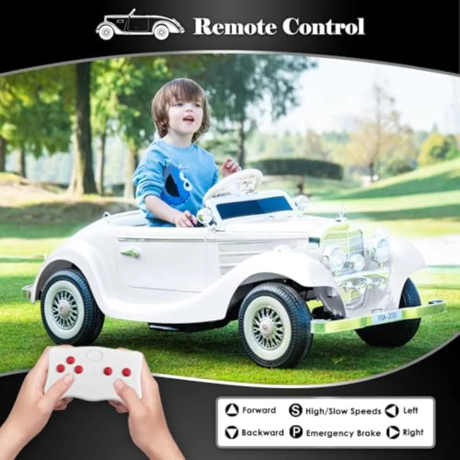 Large Ride On Car Compatible with Benz 12V Battery Powered Electric Vehicles with Remote Control for 4WD Classic Ride on Toys w