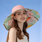 Xinbaoguan 100% Cotton European and American Cross border Women's New Double sided Fisherman Hat Summer Enlarged brim Sun hat