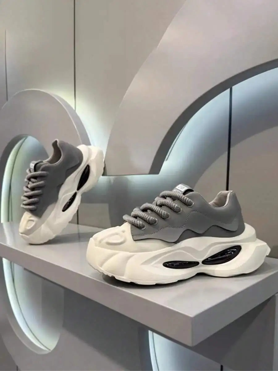 Breathable Lightweight Elevator Sneakers, Fashion Thick Sole Casual Outdoor Heightening Walking Shoes for Men Daily Use