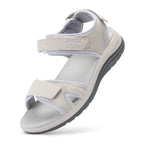 FitVille Women's Sandals  Adjustable Ankle Strap for Swollen and Flat Feet Wide Arch Support Open Toe Orthopedic sandals
