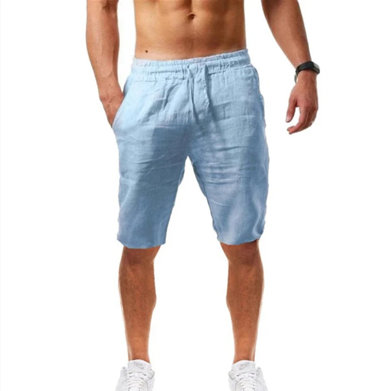 Casual Shorts Summer Men Loose Five Inch Short Pants Cotton Linen Thin Breathable Soft Beach Daily Outdoor Sports Bottoms