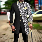 Classic African National Printing Batik Men's Casual 2PCS Suit For Wedding Dinner Event Suit terno masculinos complete costume