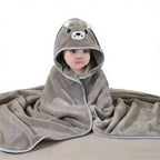 Toddler Bathrobe Infant Bath Towel Boy Girl Blankets Swaddle With Hood Cartoon Coral Fleece Towel Blanket Newborn Kids Bedding baby bath towel banheiras de bebê robôs bathrobes