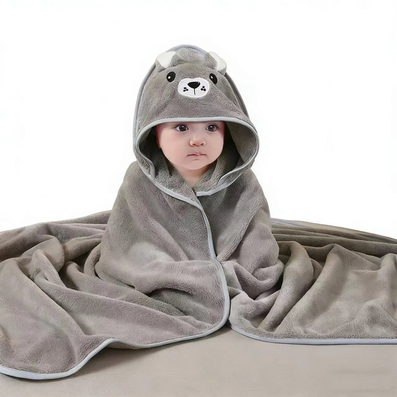 Toddler Bathrobe Infant Bath Towel Boy Girl Blankets Swaddle With Hood Cartoon Coral Fleece Towel Blanket Newborn Kids Bedding baby bath towel banheiras de bebê robôs bathrobes