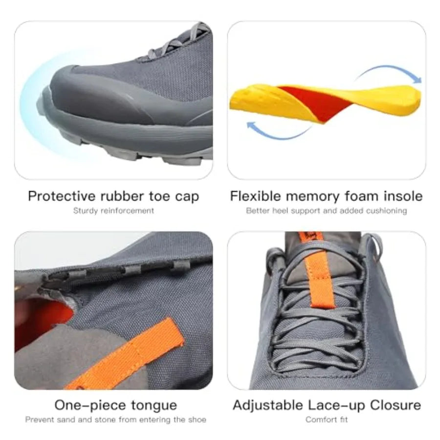 HUMTTO Men's All-Terrain Waterproof Hiking Shoes Lightweight Breathable Anti Slip Outdoor Trekking Trails Shoes