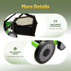 20 Inch 5-Blade Push Reel Lawn Mower with Grass Catcher Manual Push Mower with Adjustable Cutting Height 2.5 Inch Max, 4 Wheels Reel Mower for Small Area Yards (20 Inch)