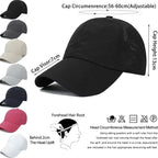 Quick Drying Trucker Hats 1pc Womens Criss Cross Ponytail Baseball Cap Adjustable High Messy Bun Ponycap Unisex Adult