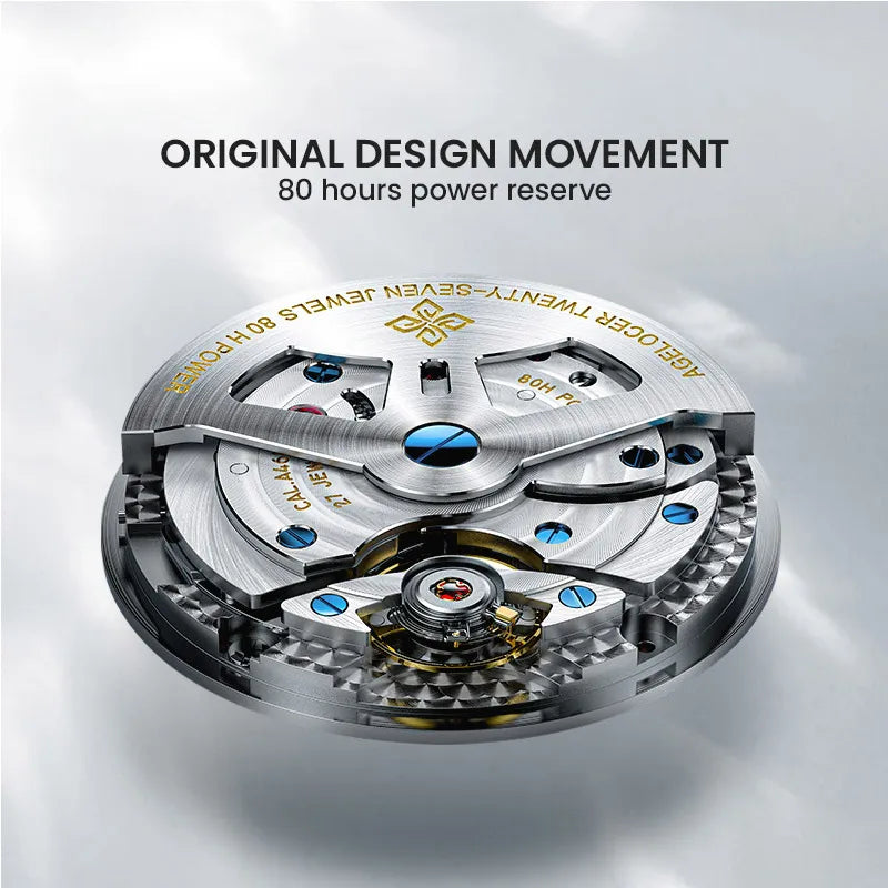 AGELOCER  Major Breakthrough 29.51-Days MoonPhase Original Astronomer Men's Mechanical Watch Birthday Gift for Men
