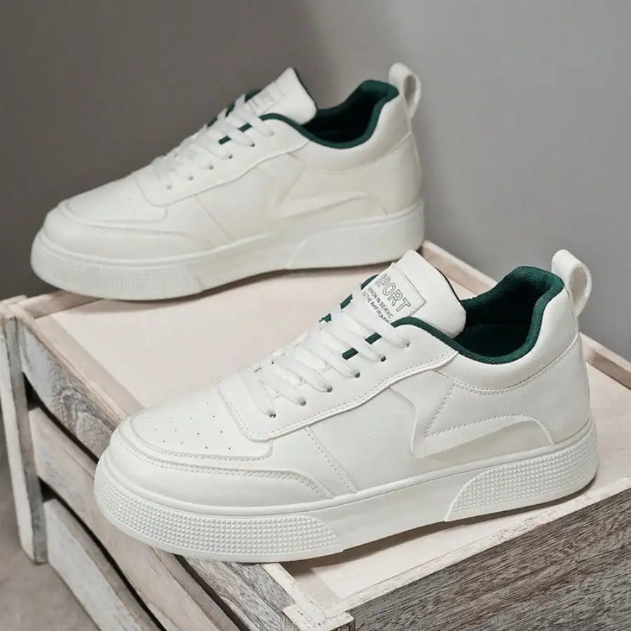 Solid Color Lace Up Thick Sole Skate Shoes Comfortable Non Slip Versatile Casual Walking Sneakers For Men Daily Outdoor All