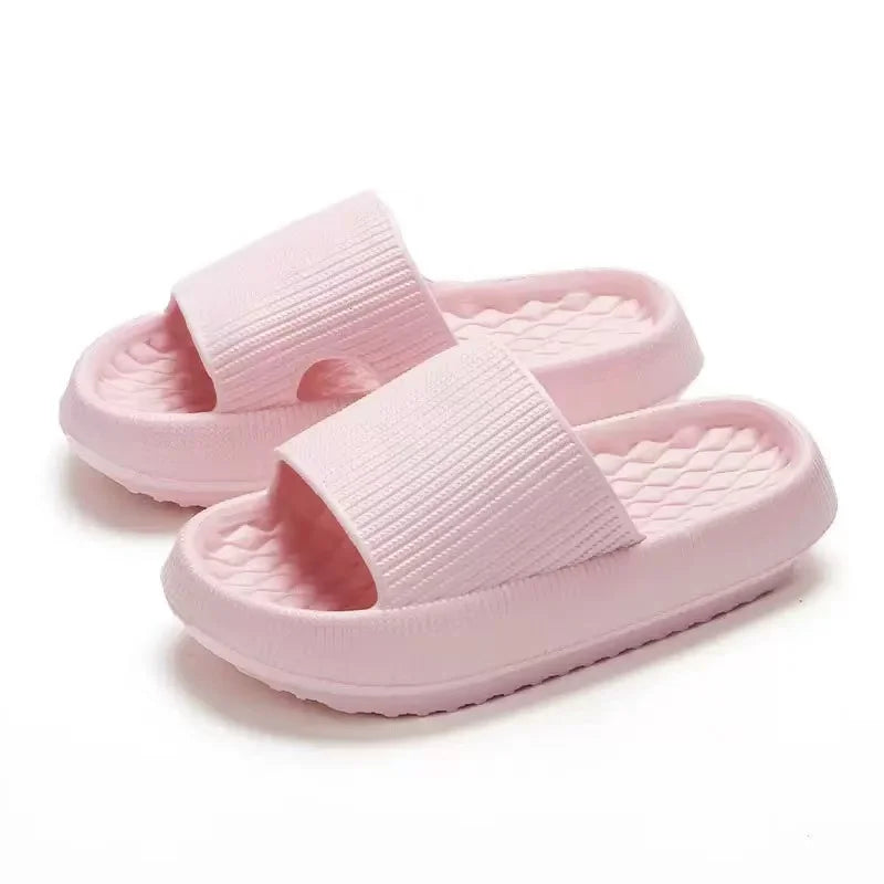 Women's Thick Platform Cloud Slippers EVA Soft Sole Pillow Slides Summer Beach Flip Flops Women Non Slip Bathroom Home Slippers