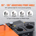 SucceBuy Drill Bits Sharpener 3-13mm Portable Sharpening Angle Grinder Mill Grind Sharpener with 11 Collets For Factory Workshop
