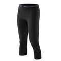 Sports Cropped Pants Running Gym Compression Elastic Waist Polyester Tight Slim All Season Men Capri Leggings