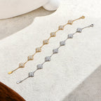 ATTAGEMS Full D VVS1 Moissanite Bracelets S925 Silver Yellow Gold Plated Bracelet for Women Lucky Jewelry Shipping From the USA