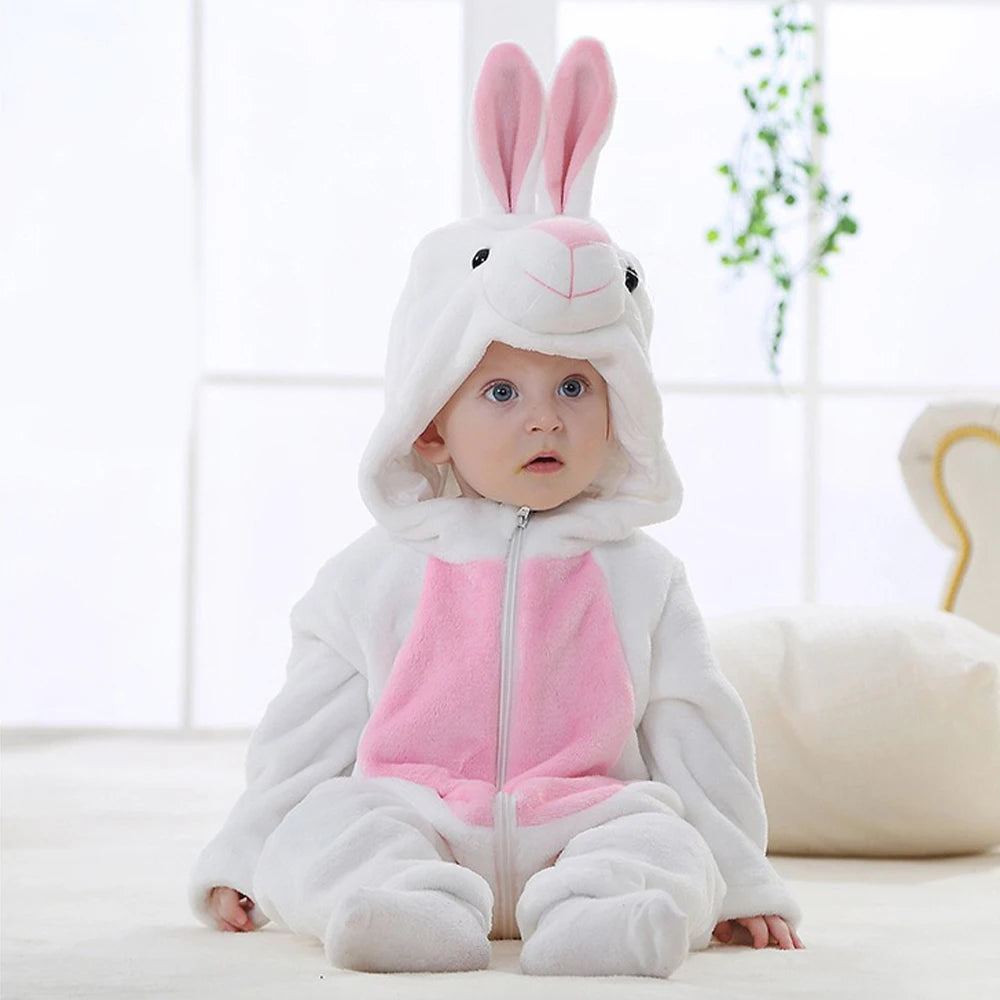 Halloween Costume Adult Family Plush Fleece Animal Onesie Hooded Jumpsuit Pajamas Set Cute Creature Mascot Party Outfit