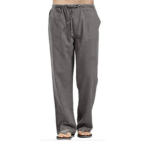 Wide Pants Spring Men's Korean Fashion Sports Streetwear Linen Oversize Trousers Yoga Pants Sweatpants Casual Daily Wear