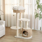 Indoor Cat Tree for Kittens, Natural Sisal, Hand - Woven Condo, 39\