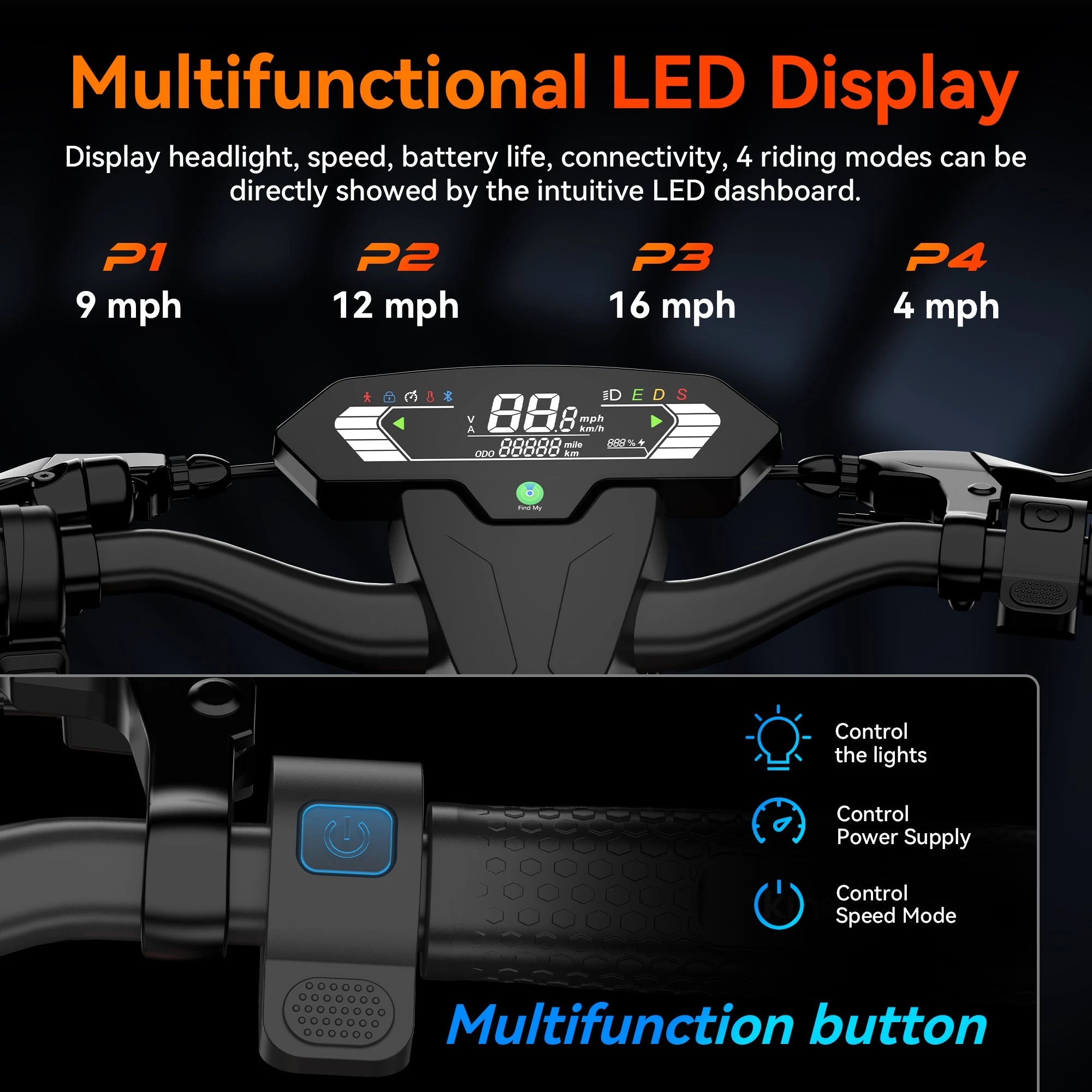 Kingsong Electric Scooter 500W Max 22.5mph Speed 10inch Tire Folding Design with 25 Miles Range for Adult Urban Commuting