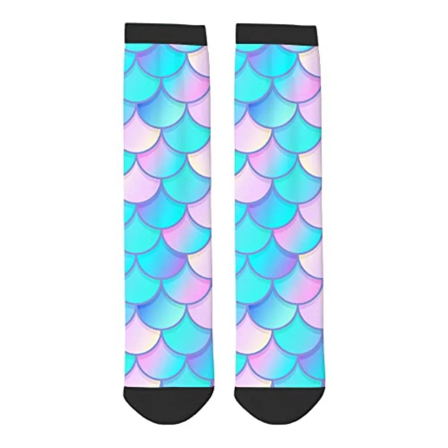 AOYEGO Funny Socks Health Curve Novelty Casual Crew Socks Contrast Color Design for Women Men Gift