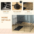 Customizable 2-Tier Metal Small Animal Playpen with Removable Mats, Ideal for Guinea Pigs, Rabbits, and Chinchillas