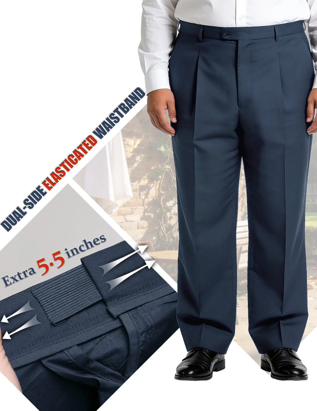 Men's Big & Tall 2-Piece Suit Set - Single Button for Wedding