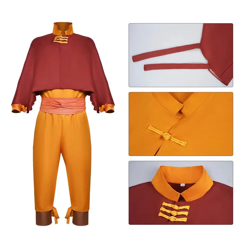 The Last Airbender Avatar Aang Cosplay Costume Jumpsuit Outfits Halloween Carnival Men Suit Clothes