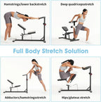 Home Gym Full Body Stretch Machine, PVC and Metal, Blue, Lumbar and Leg Stretch, Posture Correction