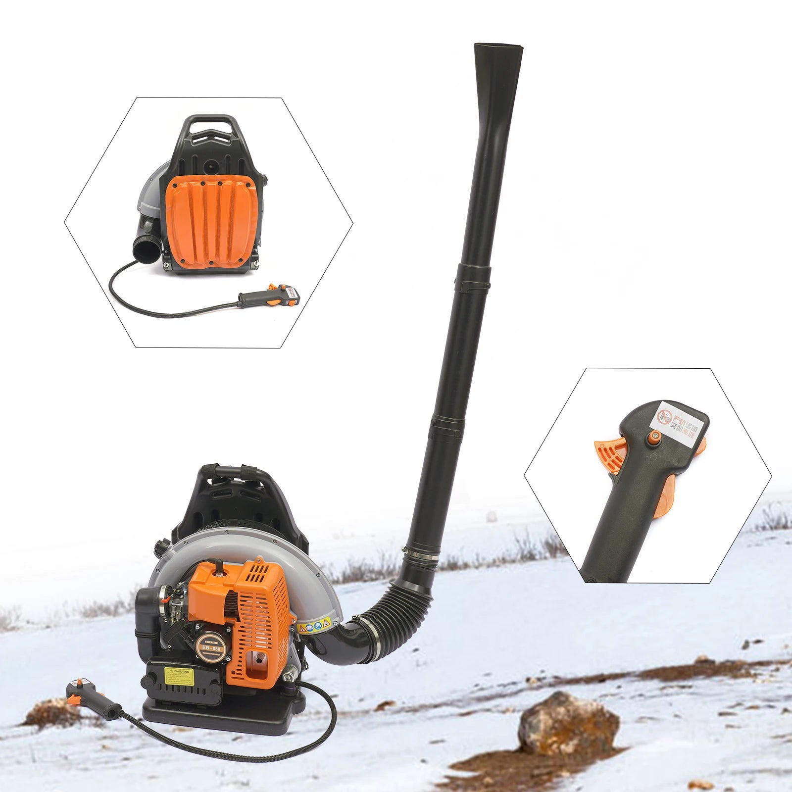 Gasoline-Powered Backpack Leaf Blower Air-Cooled System Ideal for Road Sweeping Leaf and Snow Removal Out of stock in Europe