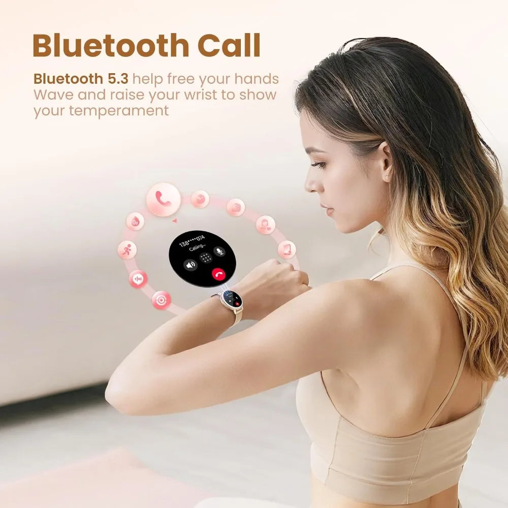 Smart Watches for Women, Waterproof Fitness Tracker with Bluetooth Calls, Activity Monitor, Heart Rate and SpO2