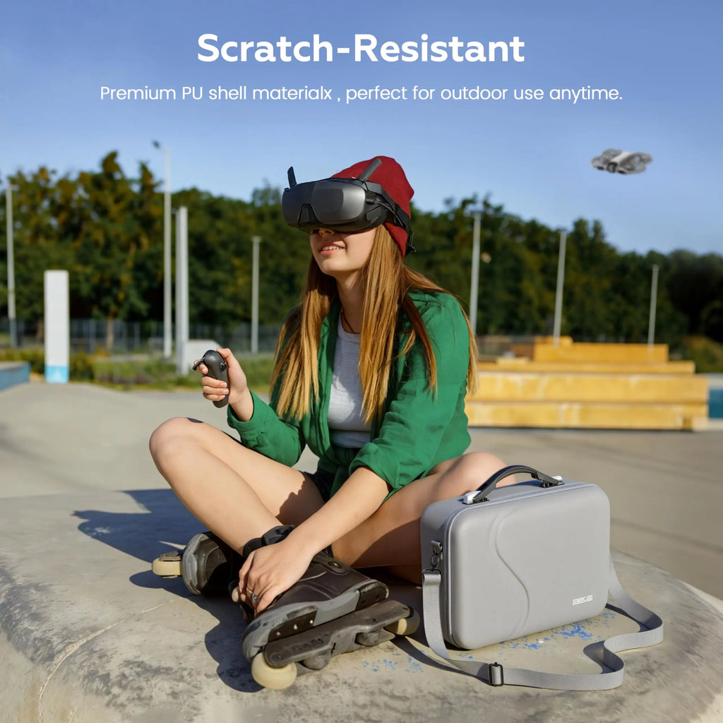 STARTRC Carrying Case for Neo 2 Accessories, Portable PU Carry Bag for DJI Neo 2 Motion Fly More Combo for RC Motion 3, Goggles N3, Charging Hub
