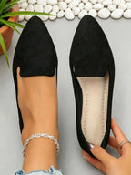 Pink Bowknot Pointed Toe Slip-On Flats For Women Comfortable Casual Summer Shoes